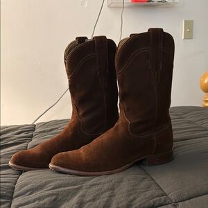 Tecovas Dark Brown Suede Boots